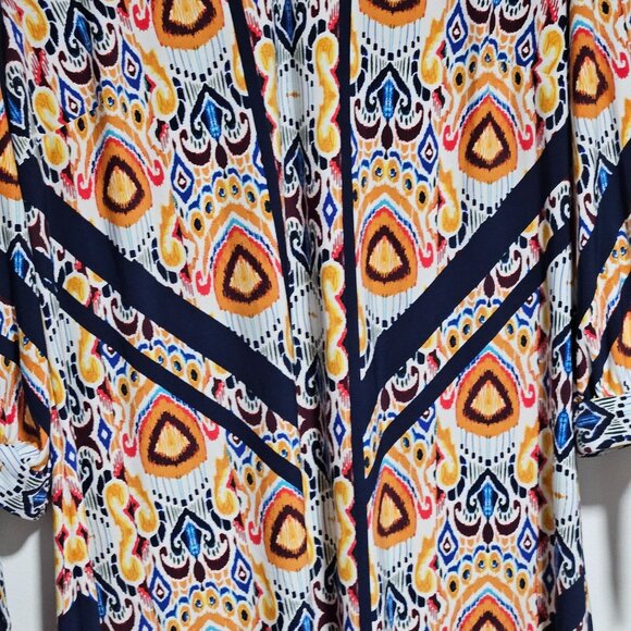 Chicos Colorful Bohemian Tunic Shift Dress Size Large Festival Geometric Boho - Picture 3 of 7